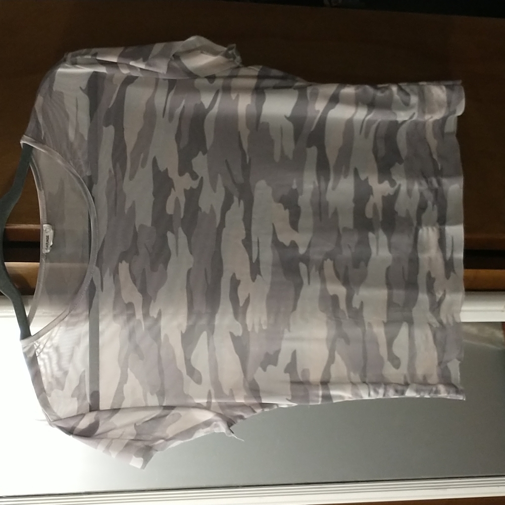 Mesh purple camo shirt size large